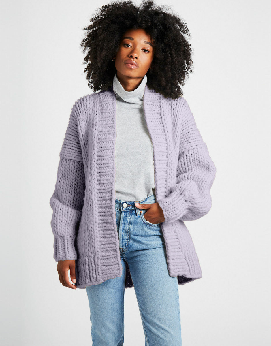 Hero Cardigan Lilac Powder
