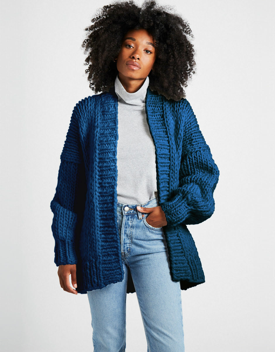 Hero Cardigan Sherpa Blue