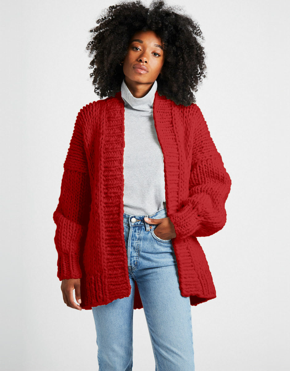 Hero Cardigan Lipstick Red