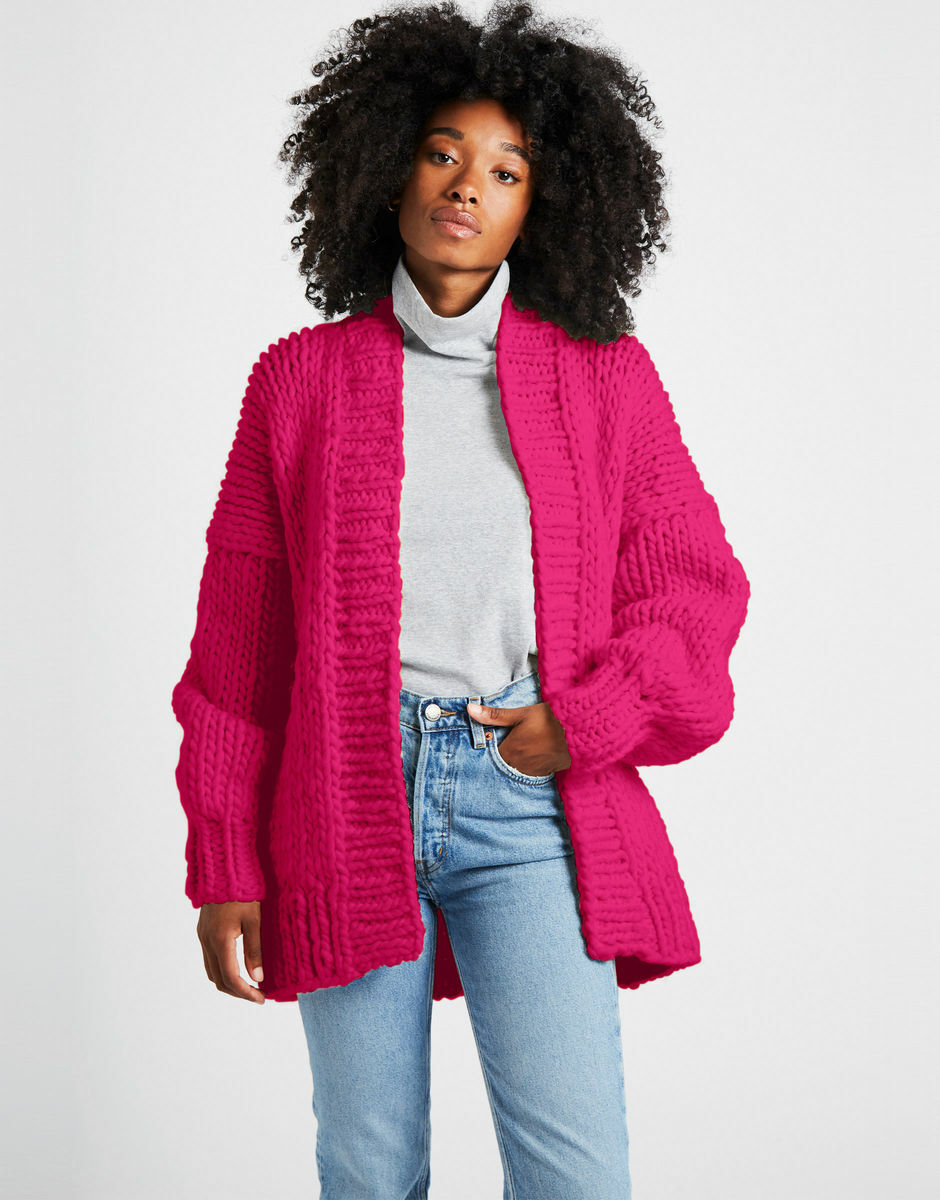 Hero Cardigan Hot Punk Pink