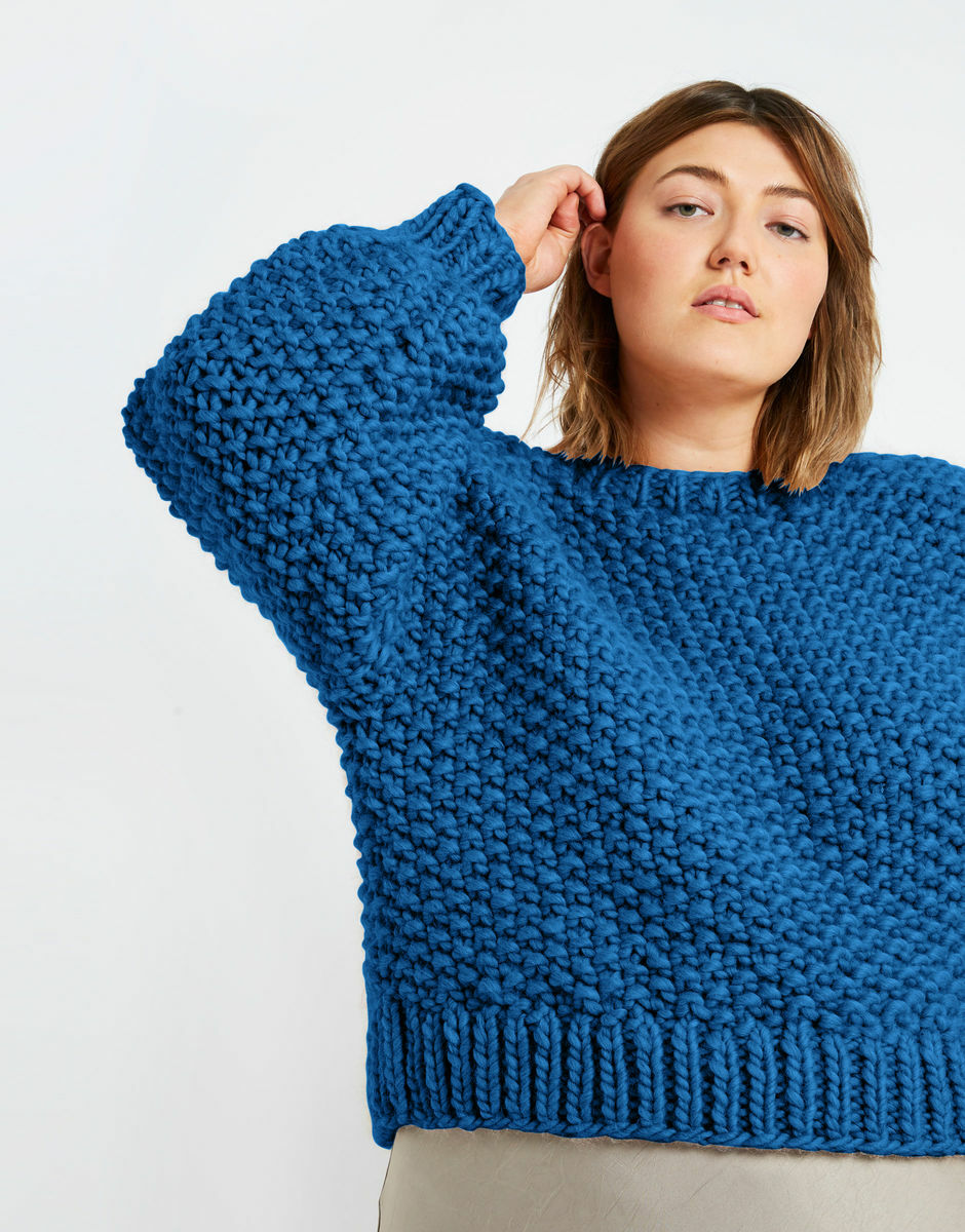 Amanda Sweater Sherpa Blue