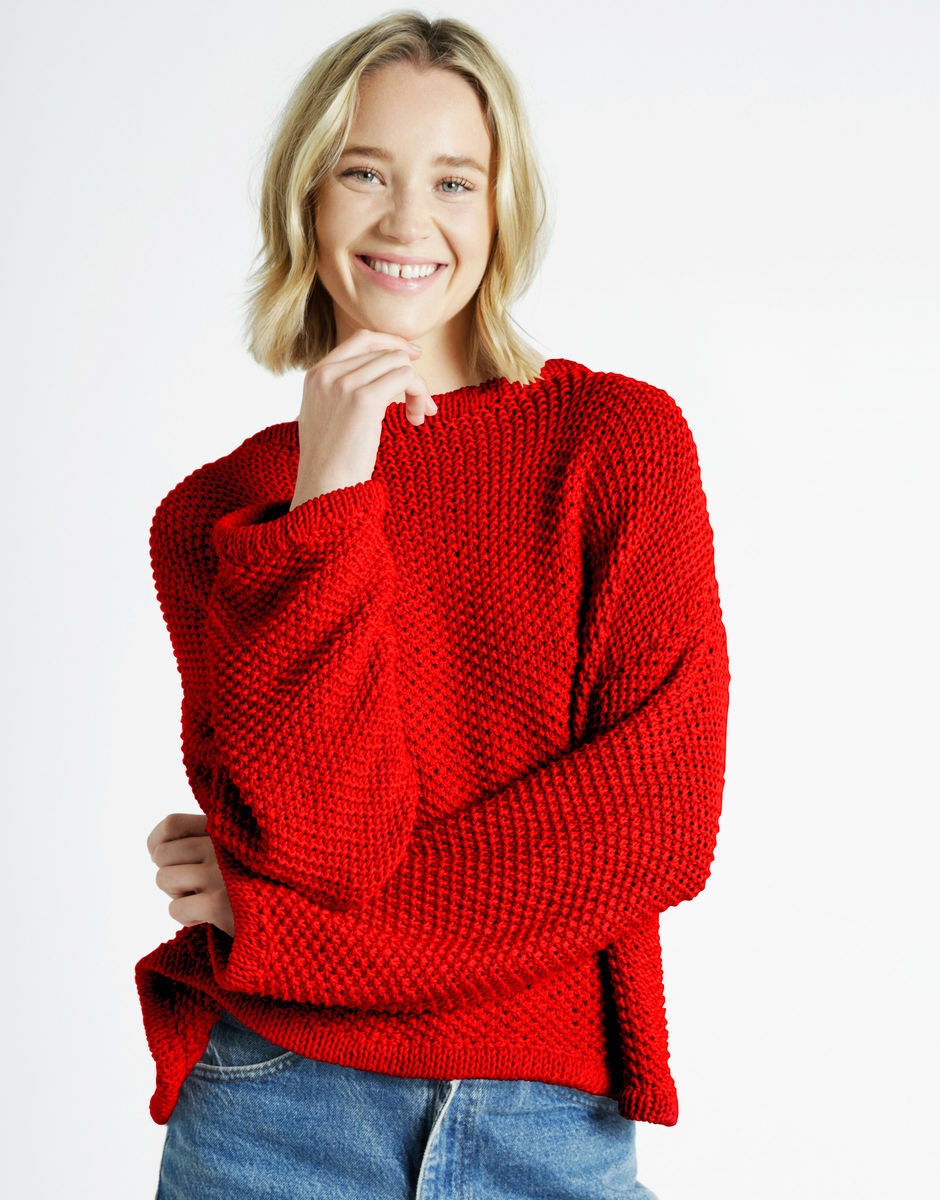 Julia Sweater Lipstick Red
