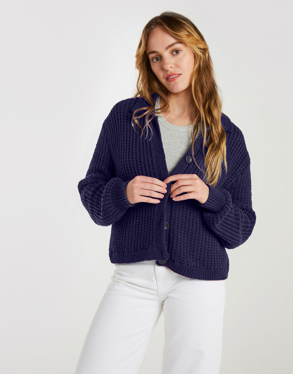 Outlast Cardigan Midnight Blue