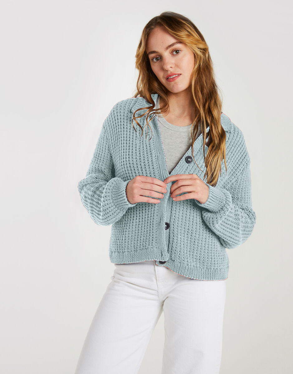 Outlast Cardigan Duck Egg Blue