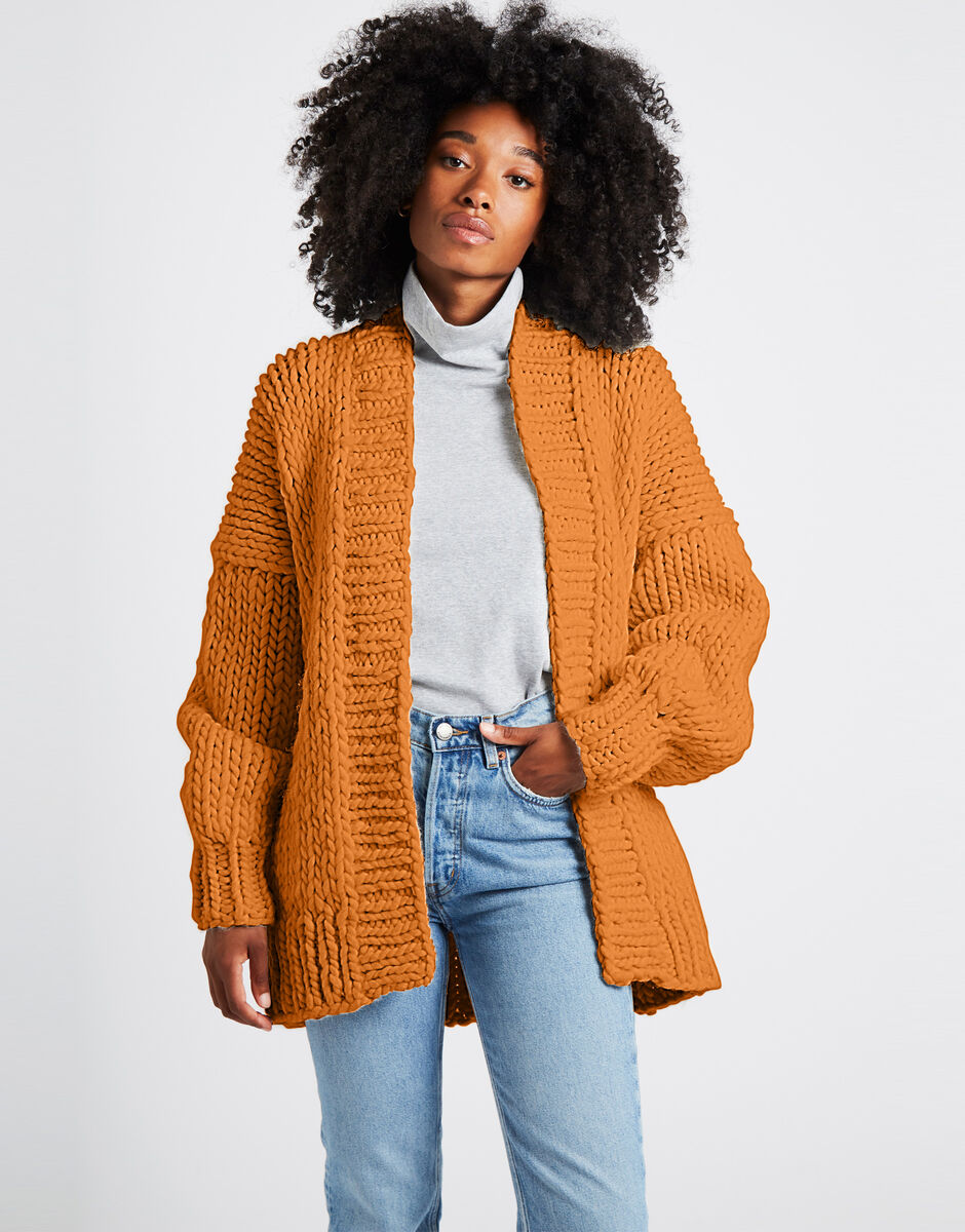 Cassy Cardigan Sunset Orange