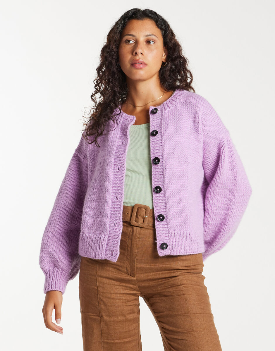 Good for You Cardigan Lilac Punch