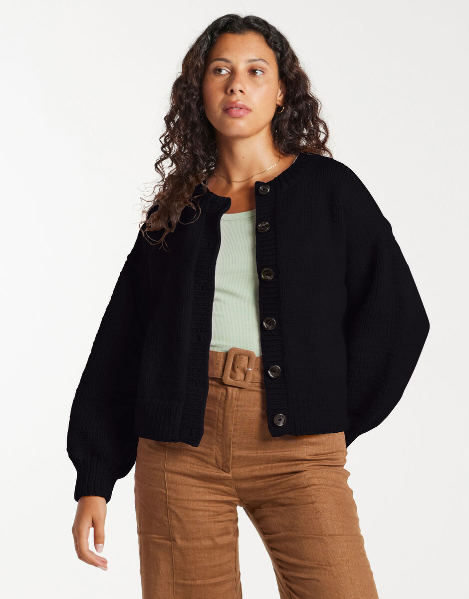 Good for You Cardigan Space Black
