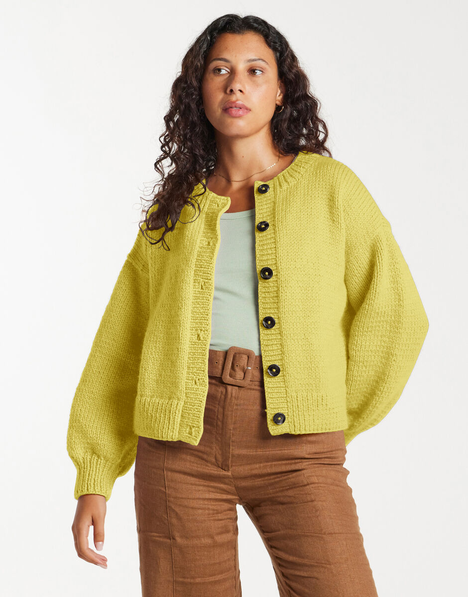 Good for You Cardigan Chalk Yellow