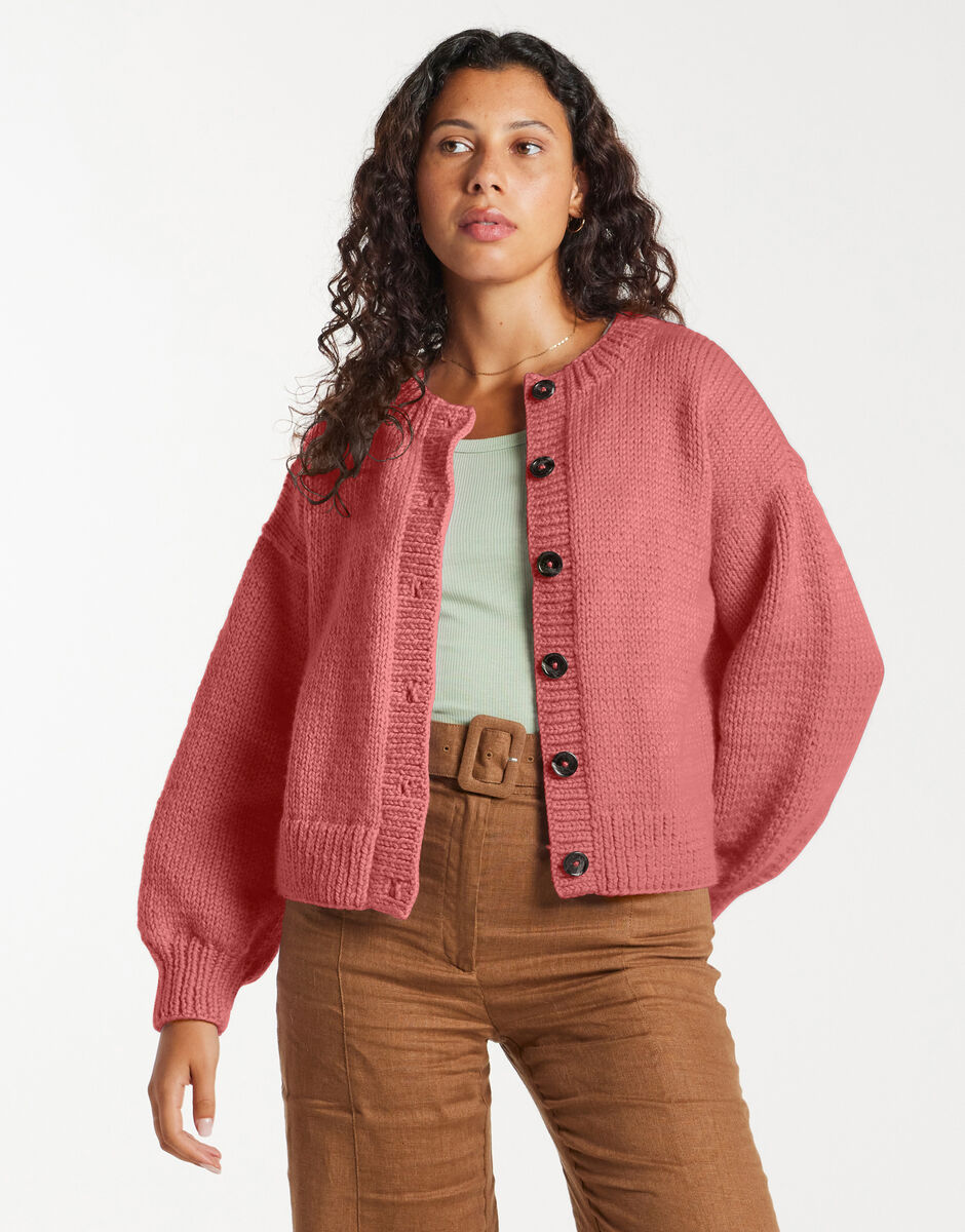 Good for You Cardigan Rocksalt Red