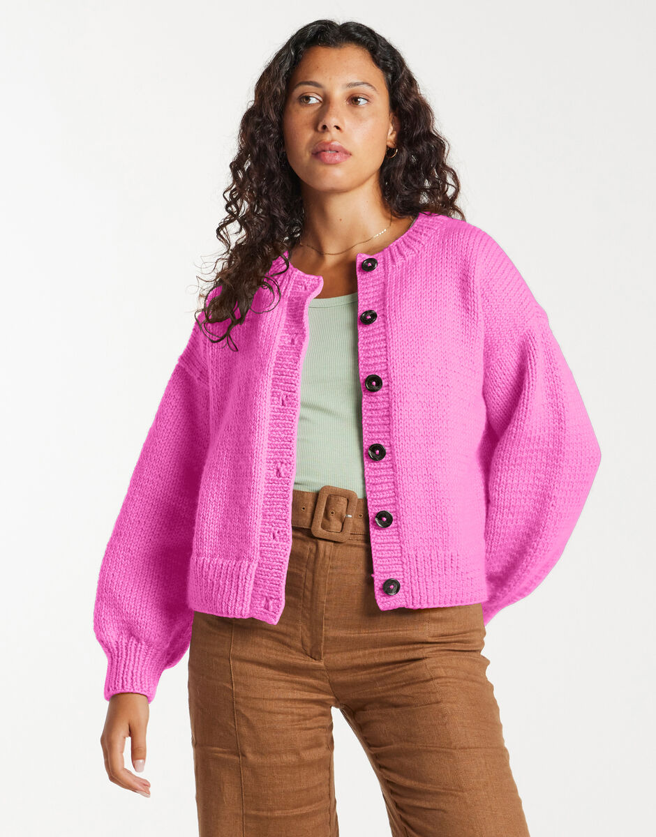 Good for You Cardigan Bubblegum Pink