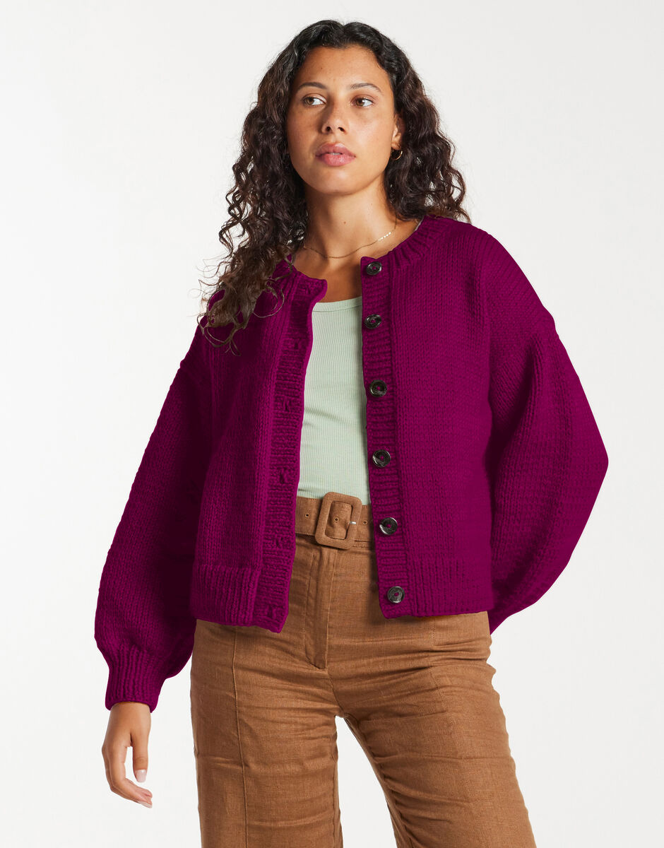 Good for You Cardigan Margaux Red