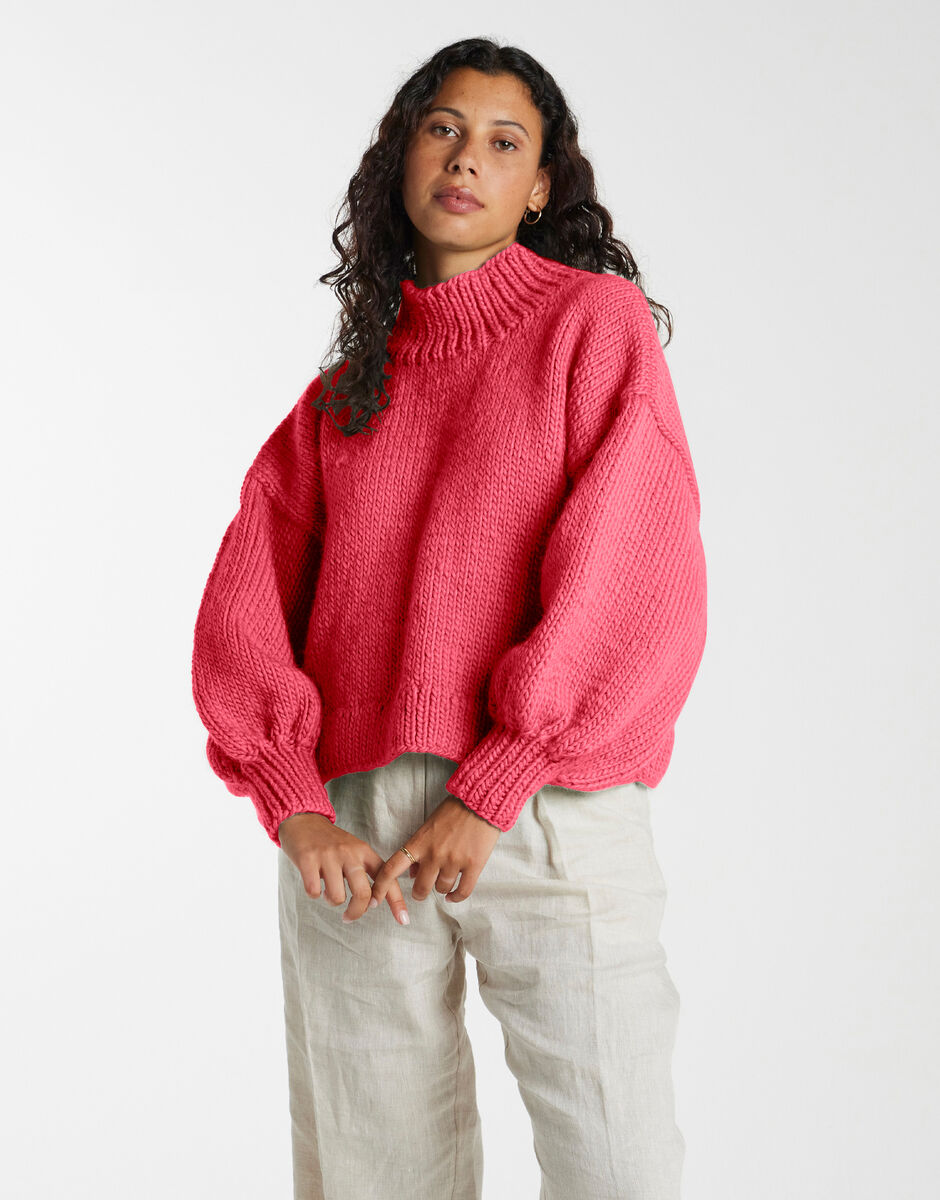Switch Sweater Raspberry Pink