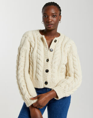 Chelsea Cardigan Ivory White
