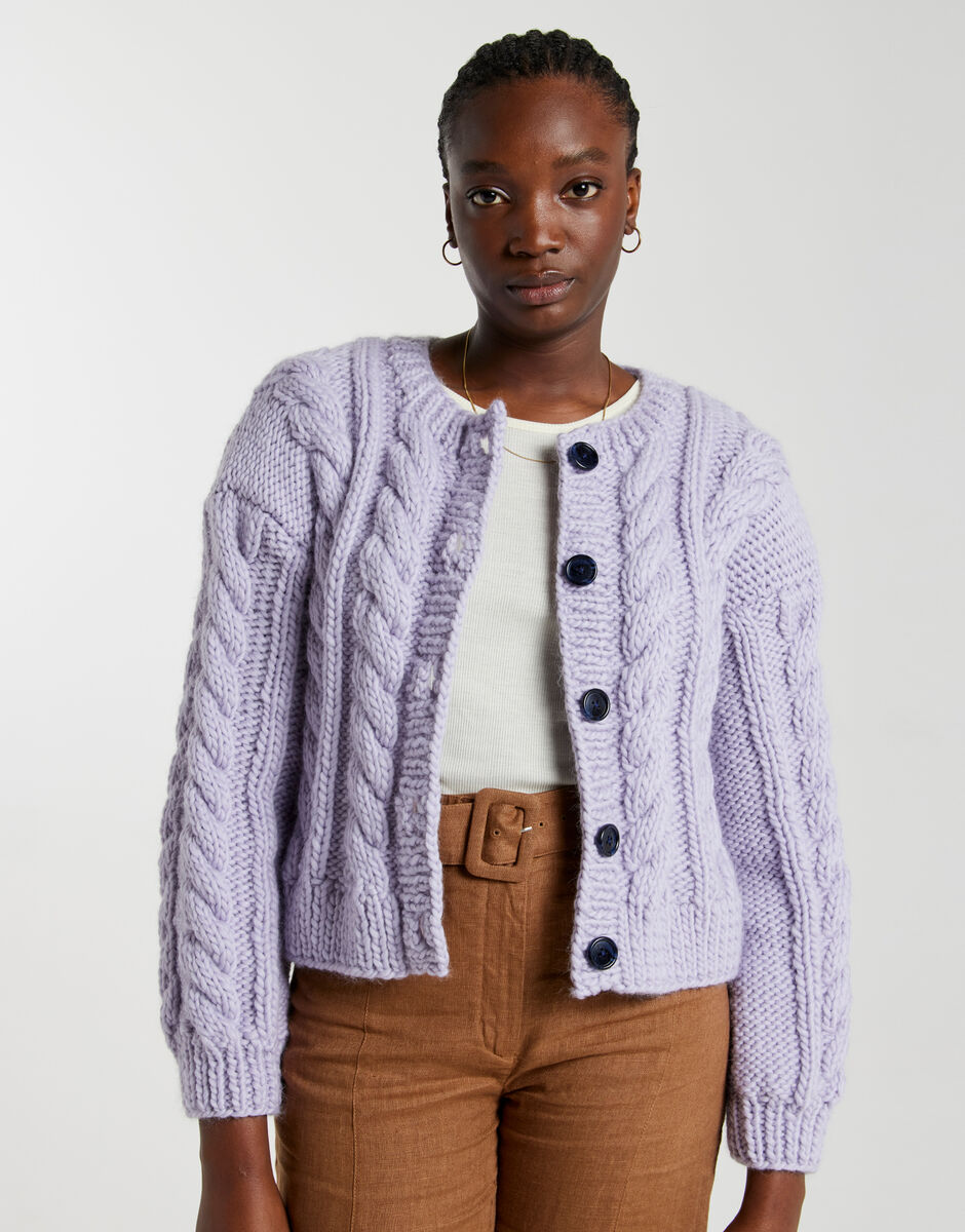 Chelsea Cardigan Lilac Powder