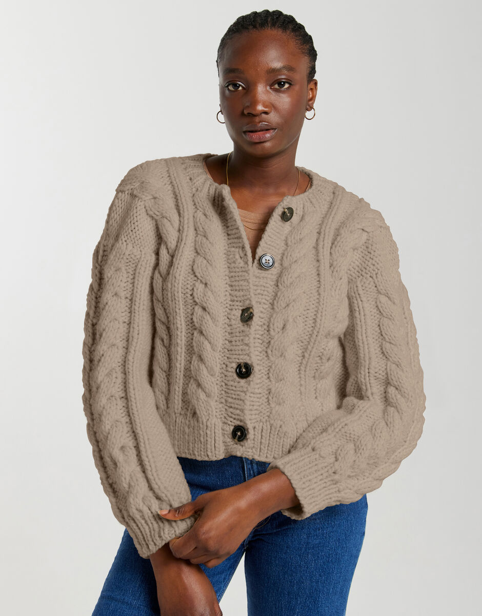 Chelsea Cardigan Sandtrooper Beige