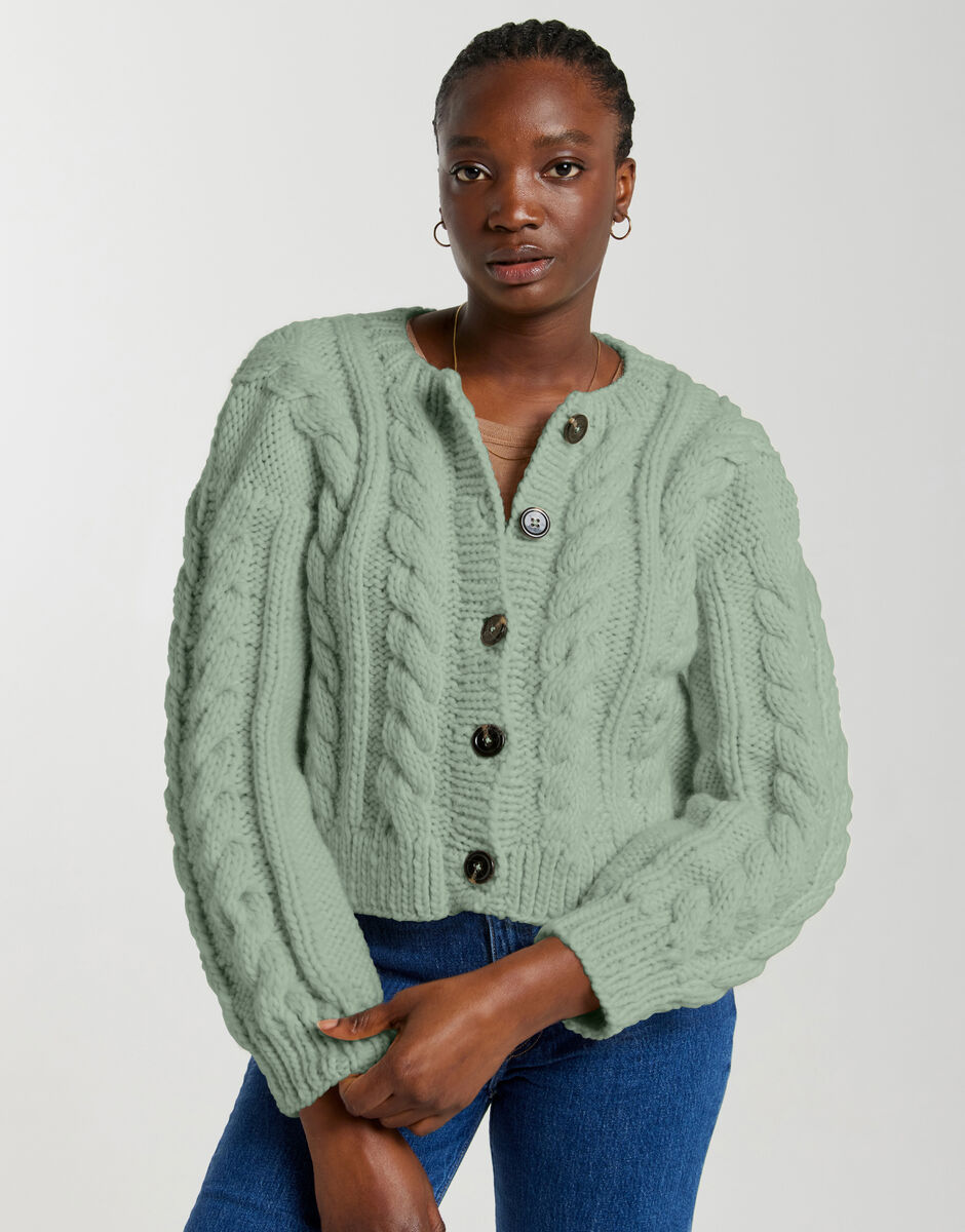 Chelsea Cardigan Eucalyptus Green