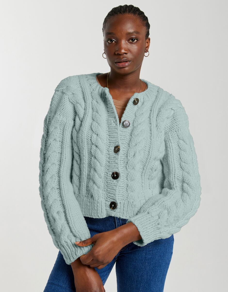 Chelsea Cardigan Duck Egg Blue