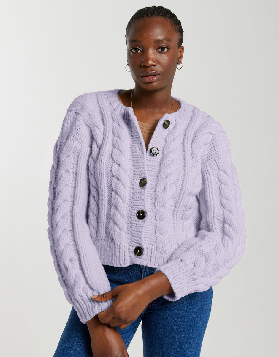 Chelsea Cardigan Lilac Powder