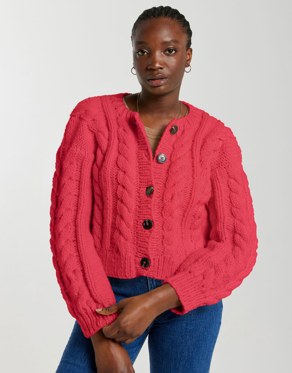 Chelsea Cardigan Raspberry Pink