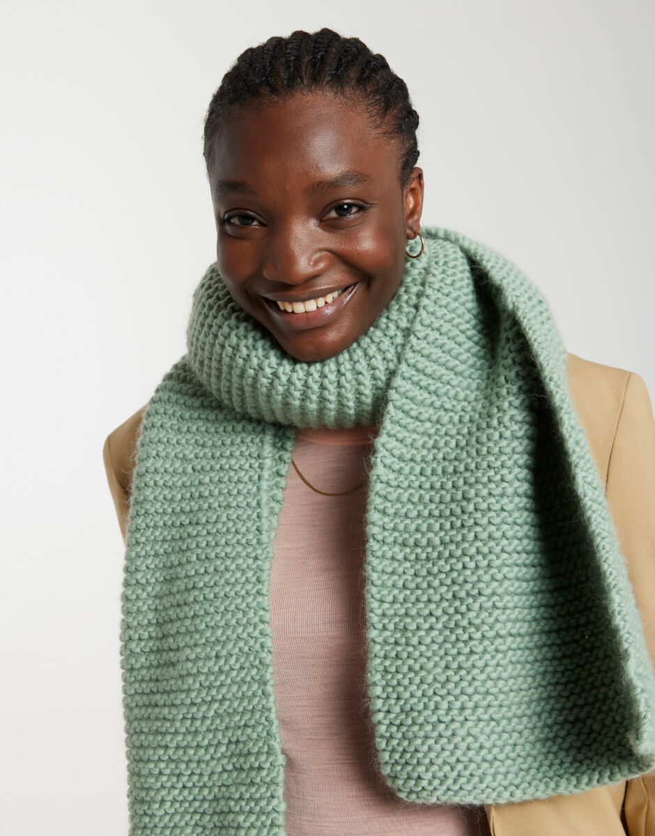 Hello You Scarf Eucalyptus Green