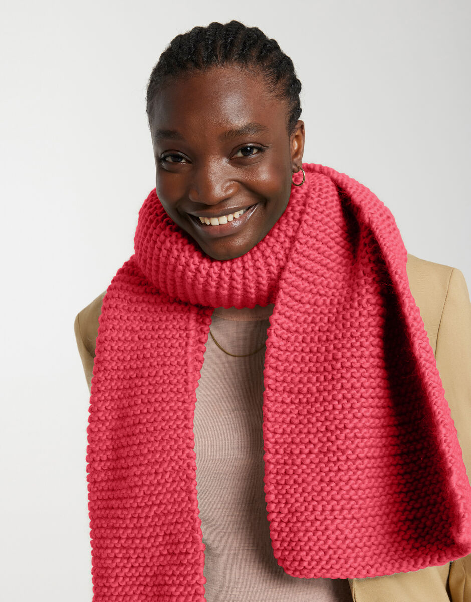 Hello You Scarf Raspberry Pink