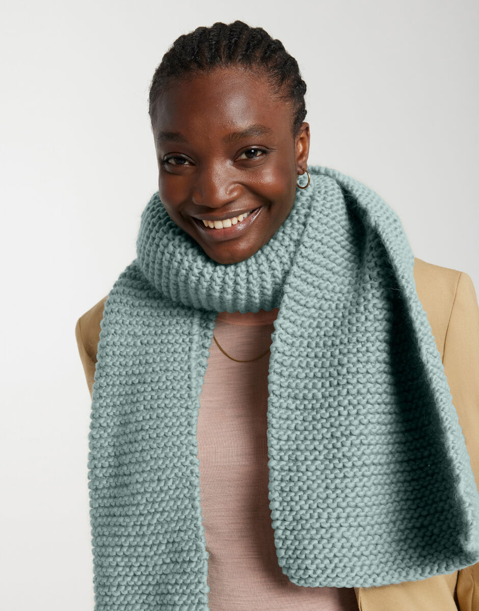 Hello You Scarf Duck Egg Blue