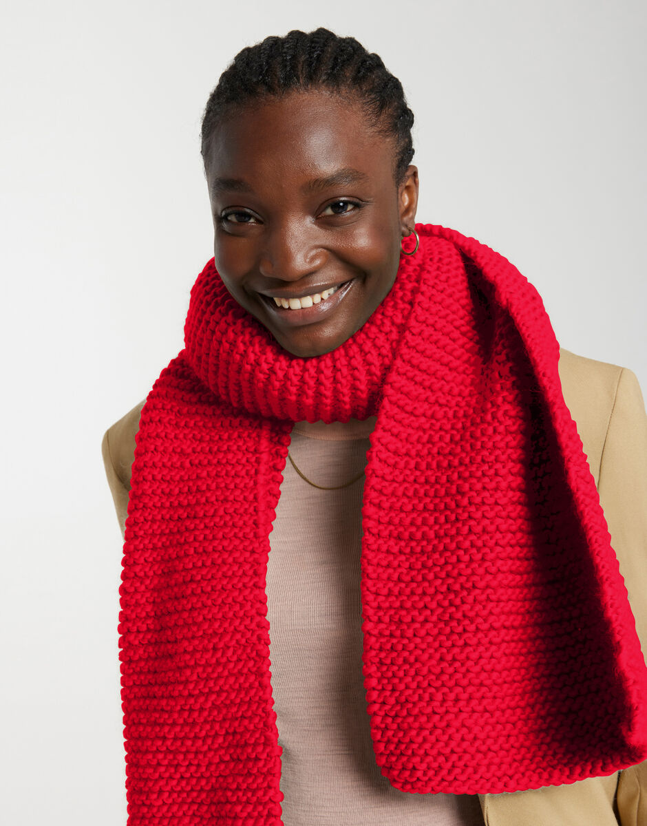 Hello You Scarf Lipstick Red