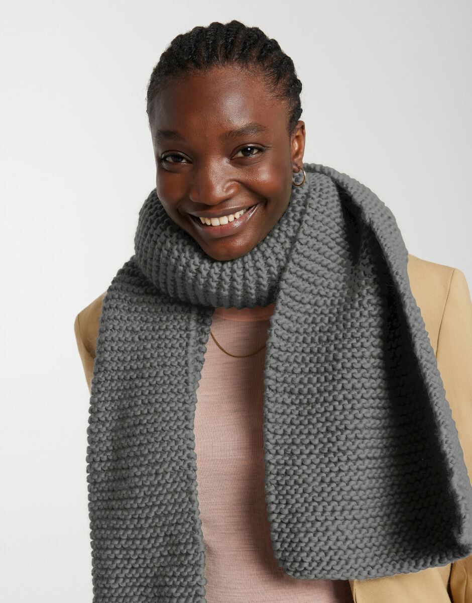 Hello You Scarf Tweed Grey