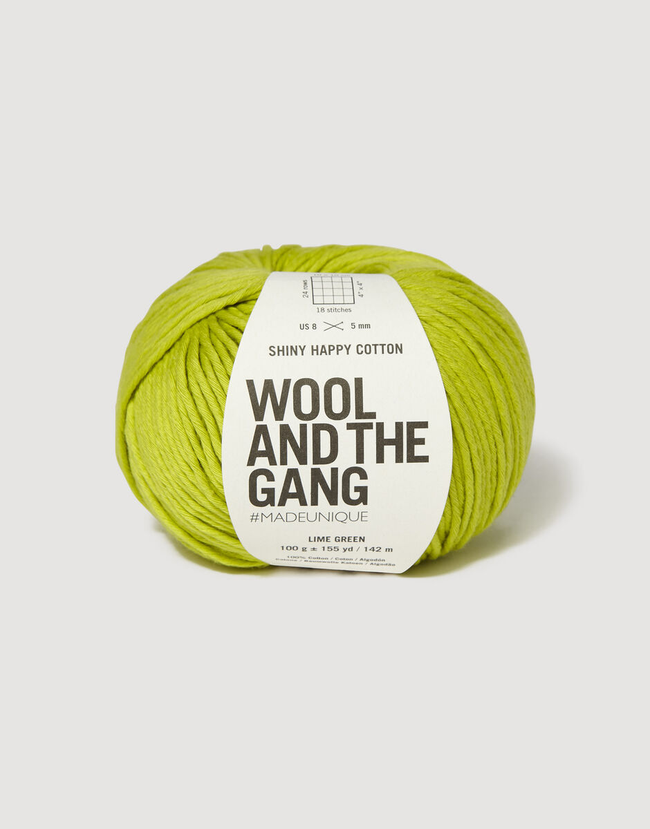 Shiny Happy Cotton Lime Green
