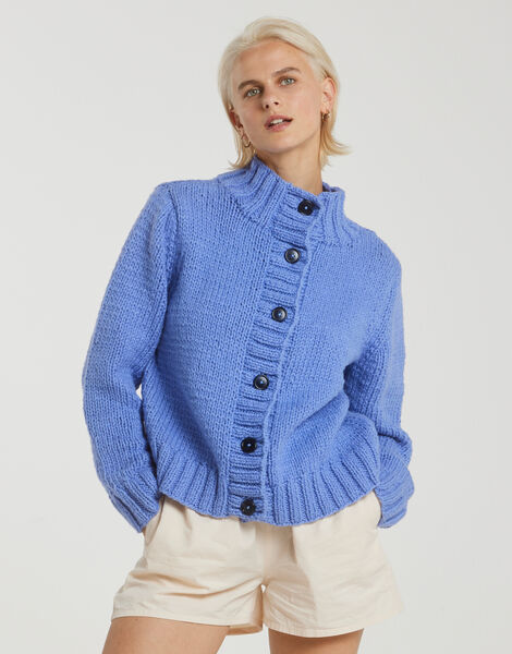 I'm Real Cardigan Cornflower Blue