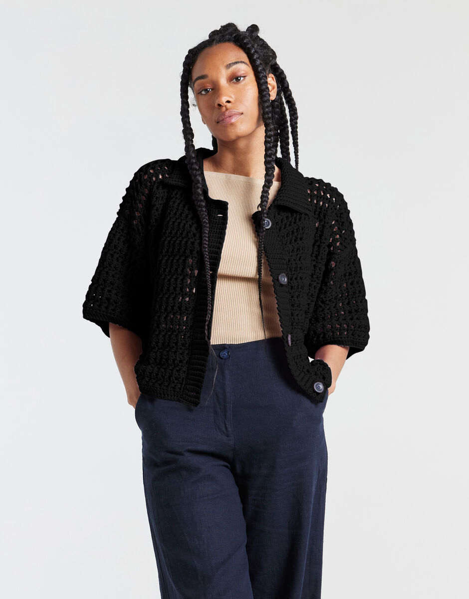 Portia Cardigan Cinder Black