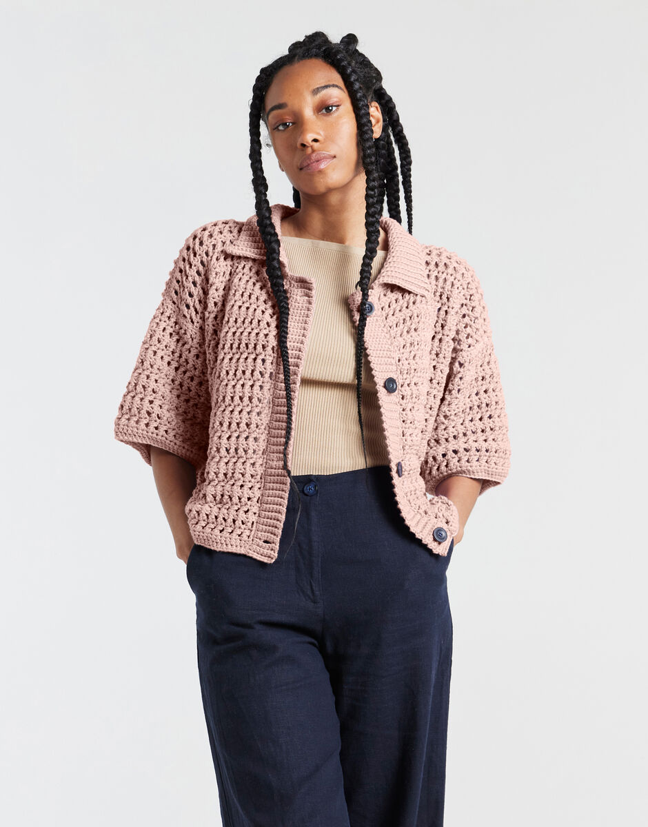Portia Cardigan Cameo Rose