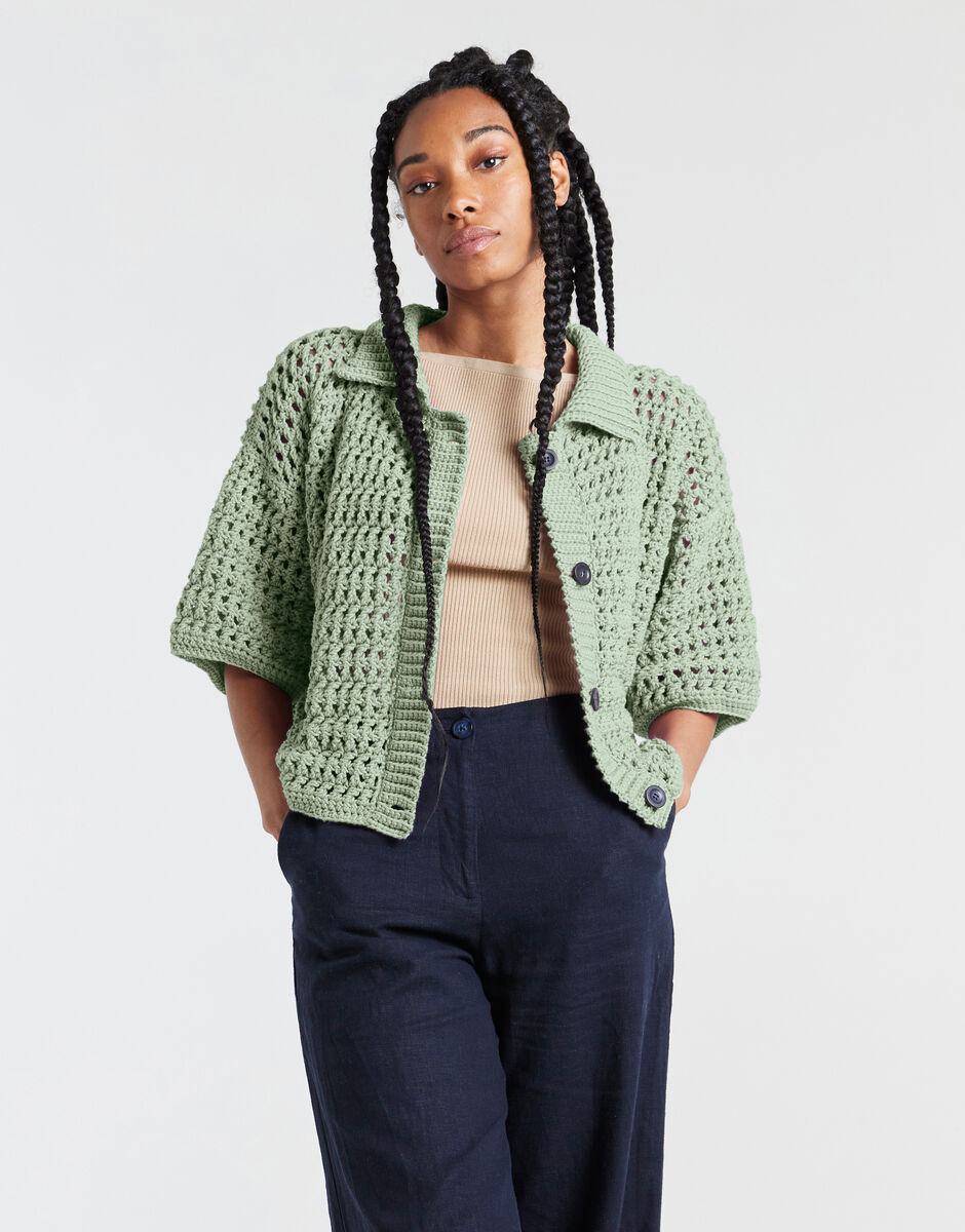 Portia Cardigan Eucalyptus Green