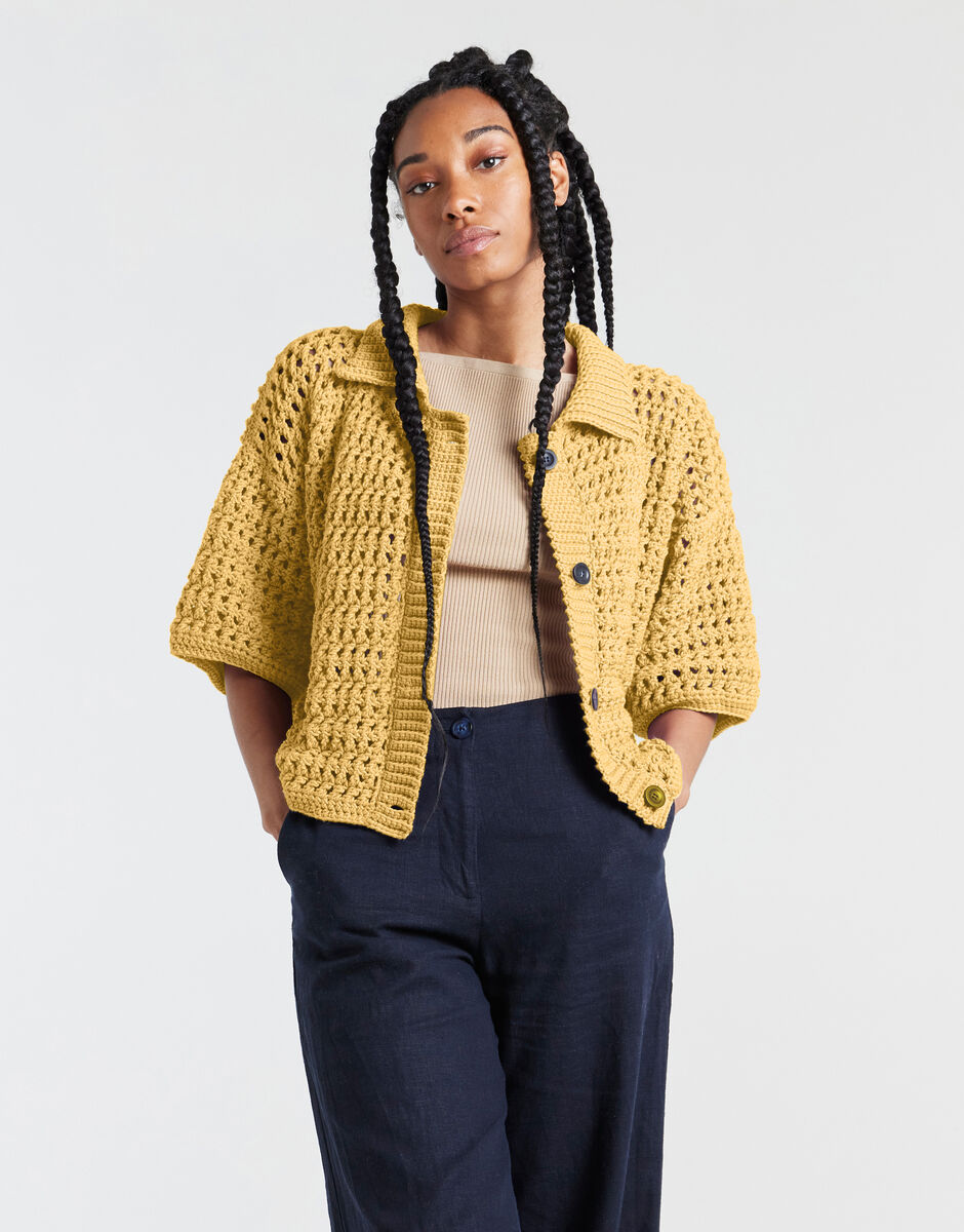 Portia Cardigan Chalk Yellow