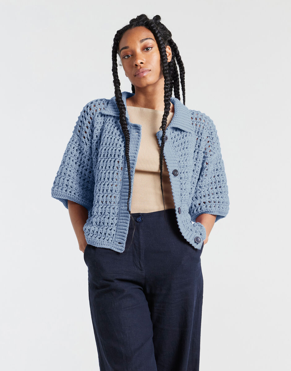 Portia Cardigan Powder Blue
