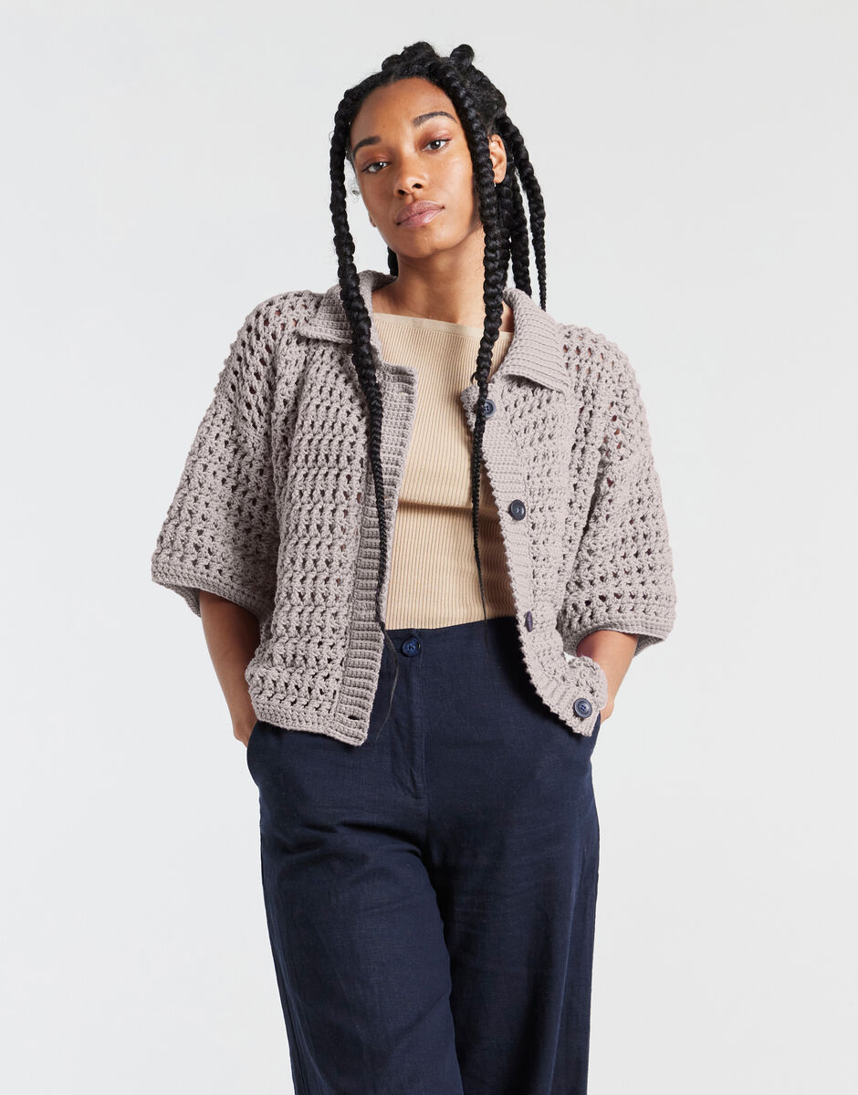 Portia Cardigan Timber Wolf