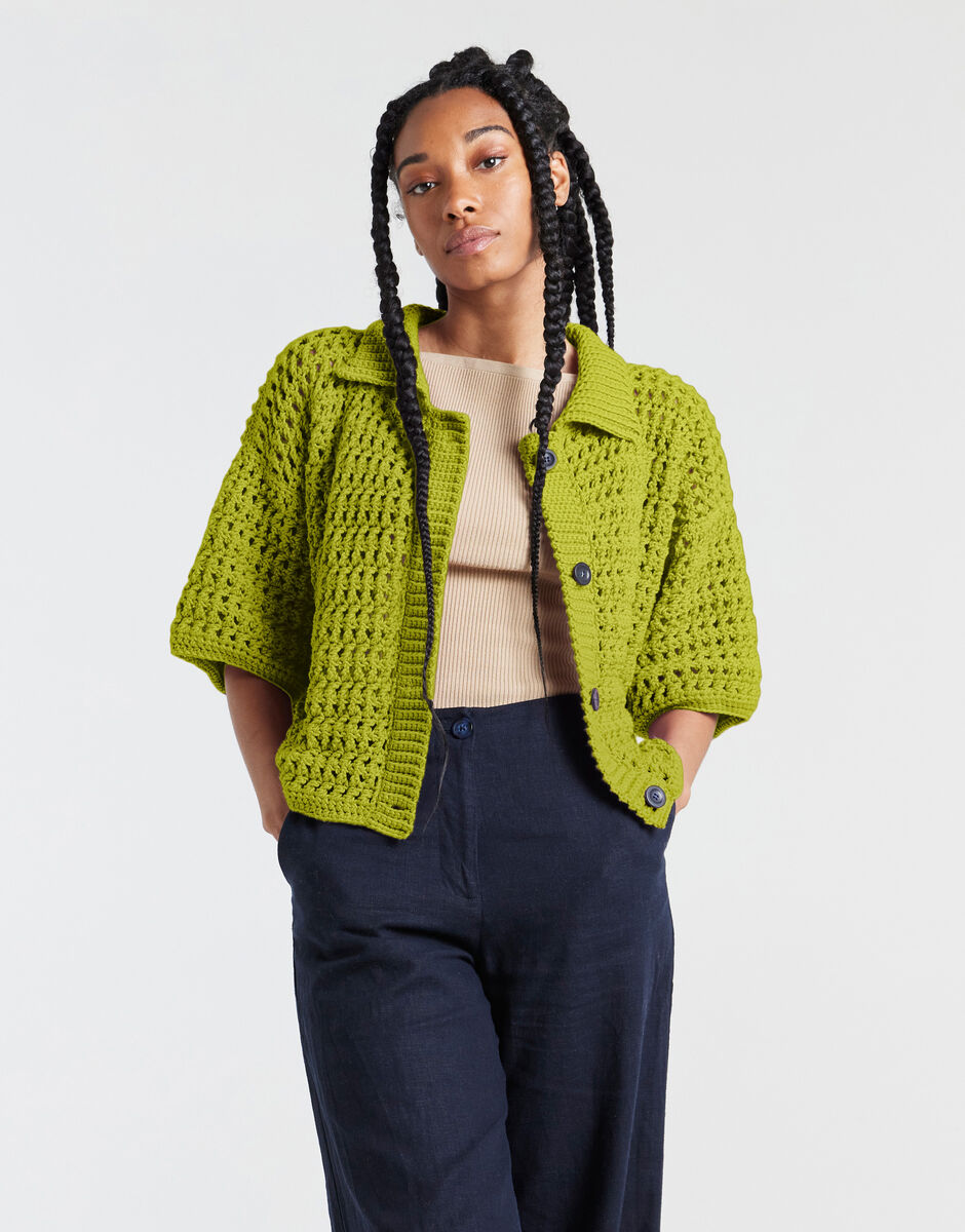 Portia Cardigan Lime Green