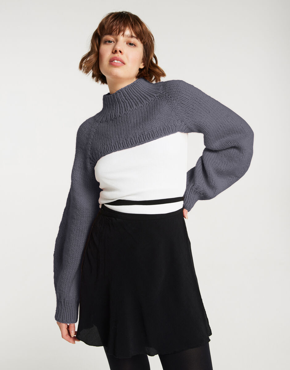 Perfect Sense Wrap Tweed Grey