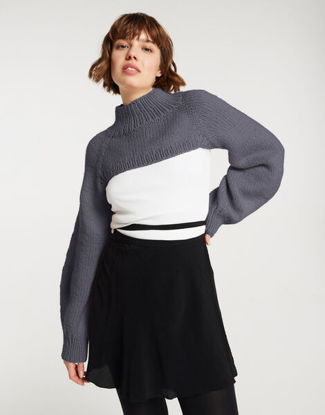 Perfect Sense Wrap Tweed Grey