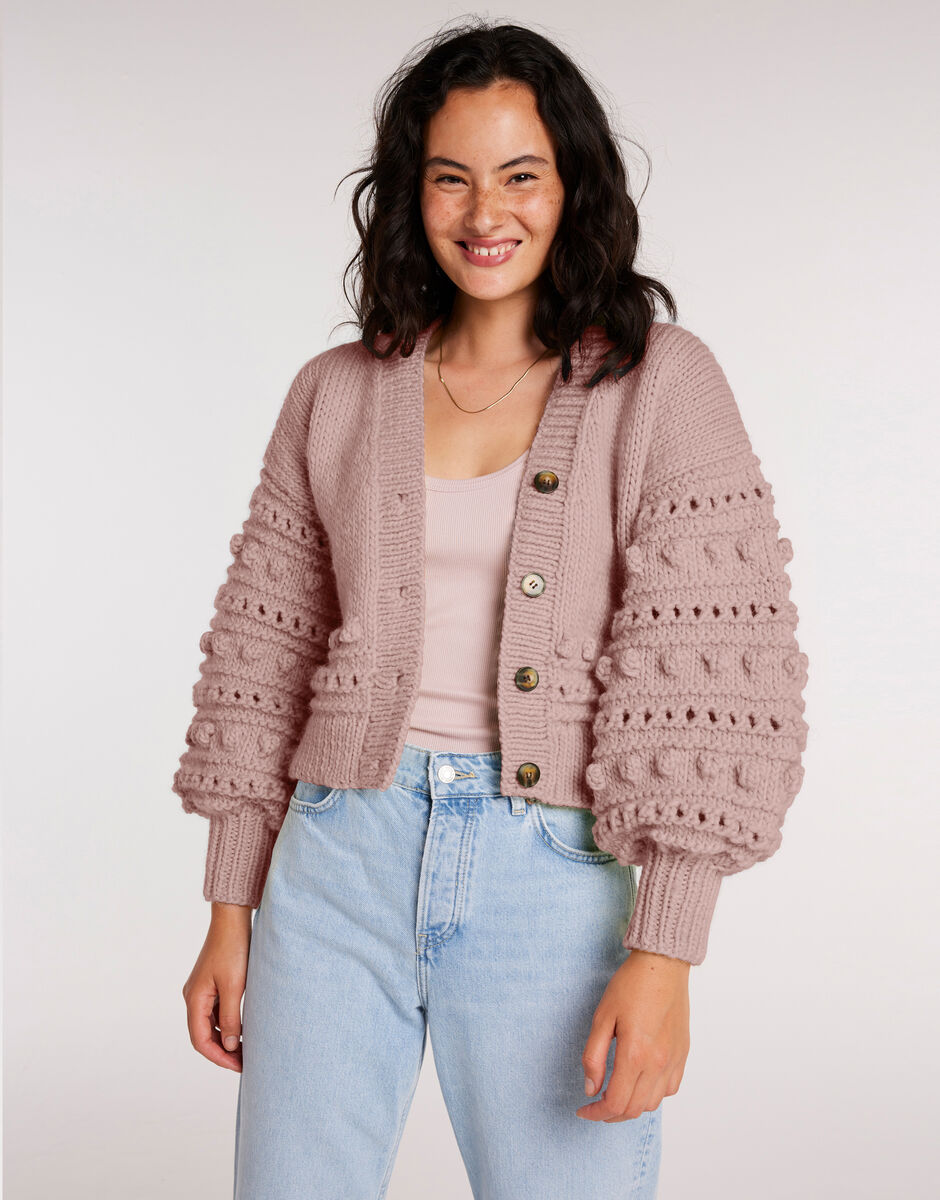 Power Cardigan Cameo Rose