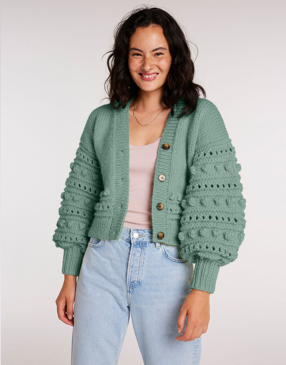 Power Cardigan Eucalyptus Green