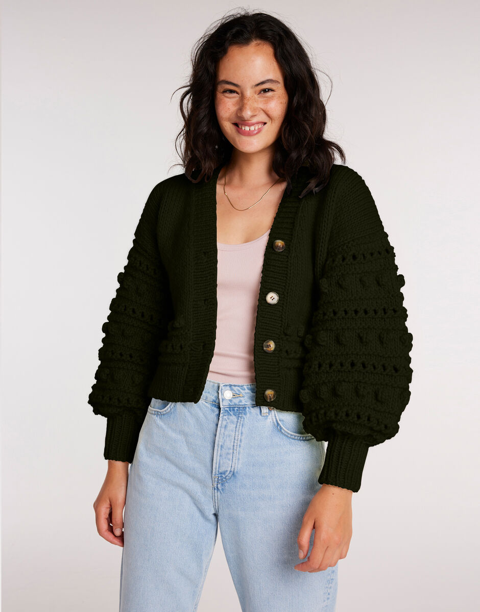 Power Cardigan Heritage Green