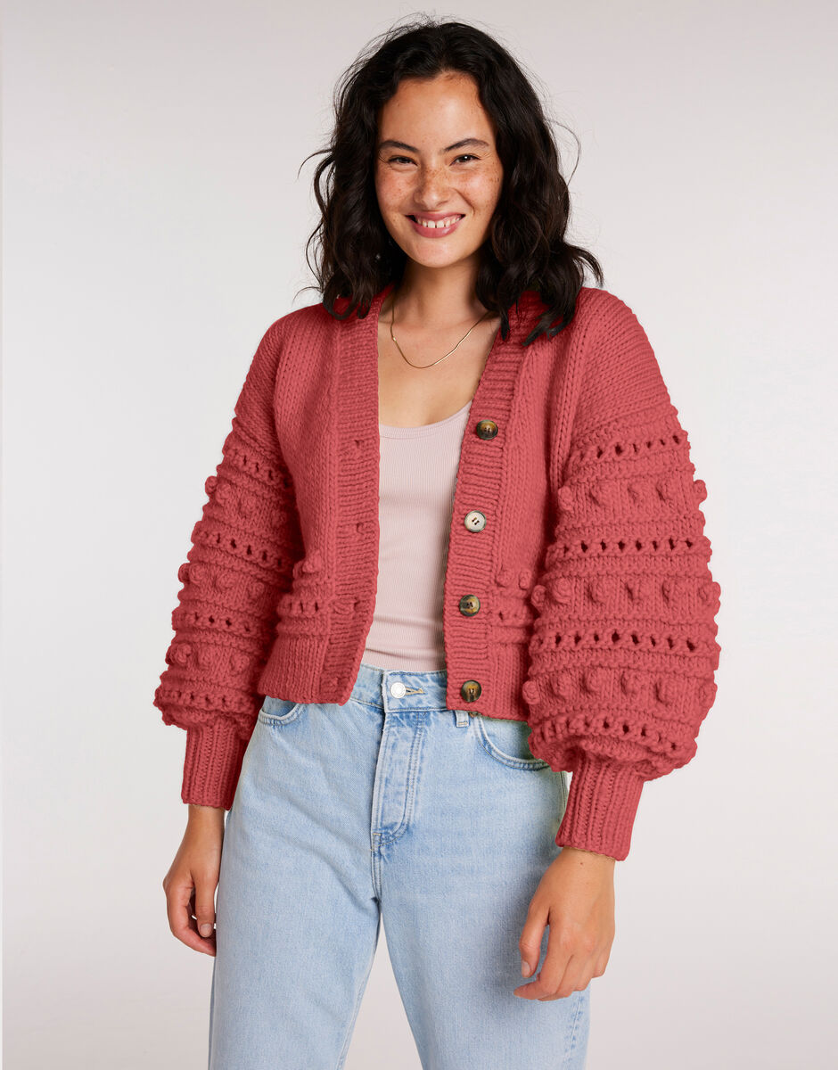 Power Cardigan Raspberry Pink