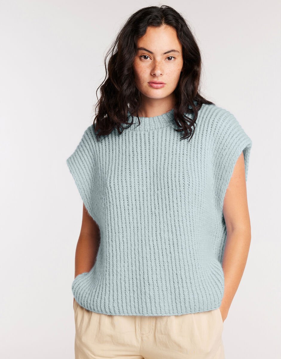 Blank Space Tank Duck Egg Blue