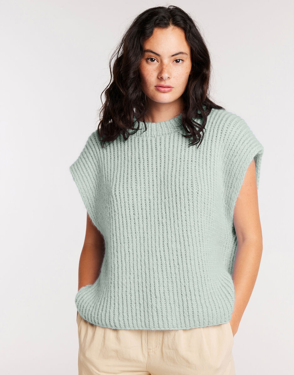 Blank Space Tank Eucalyptus Green