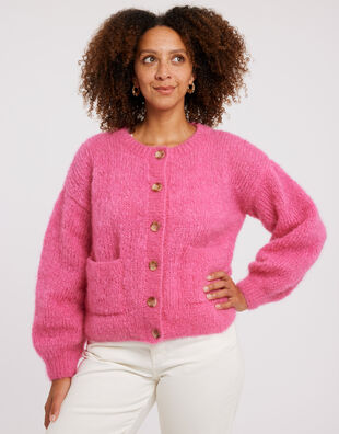 Siobhan Cardigan Neon Pink
