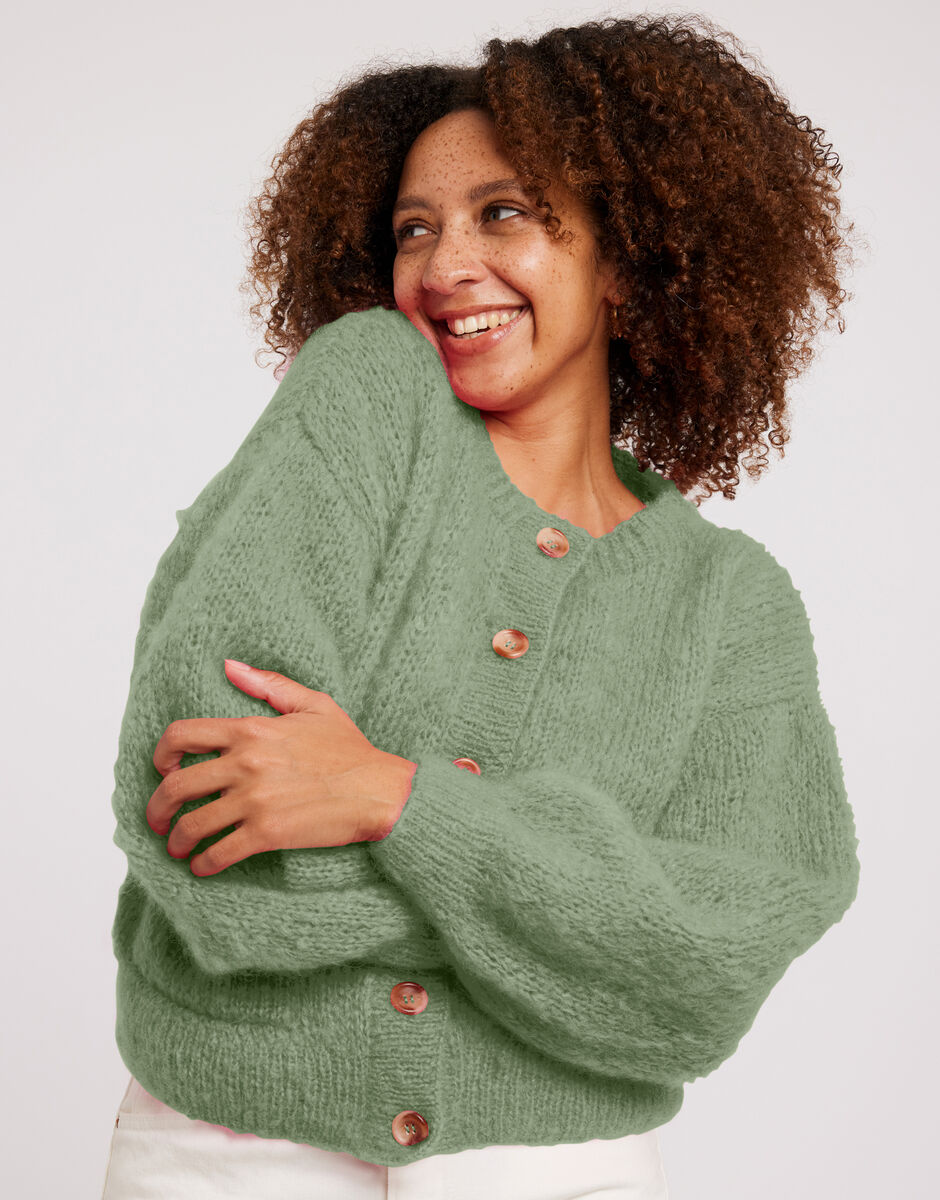 Siobhan Cardigan Eucalyptus Green