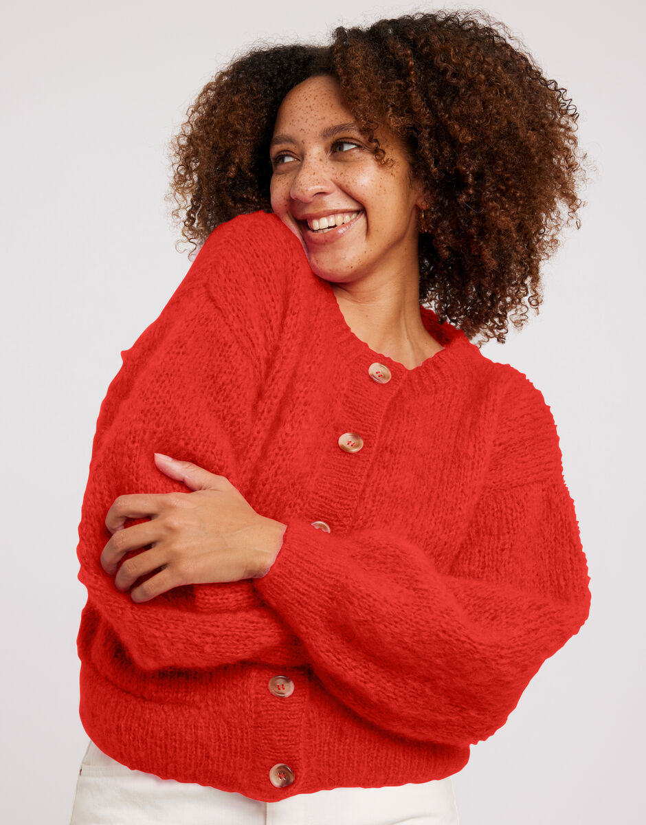 Siobhan Cardigan Lipstick Red