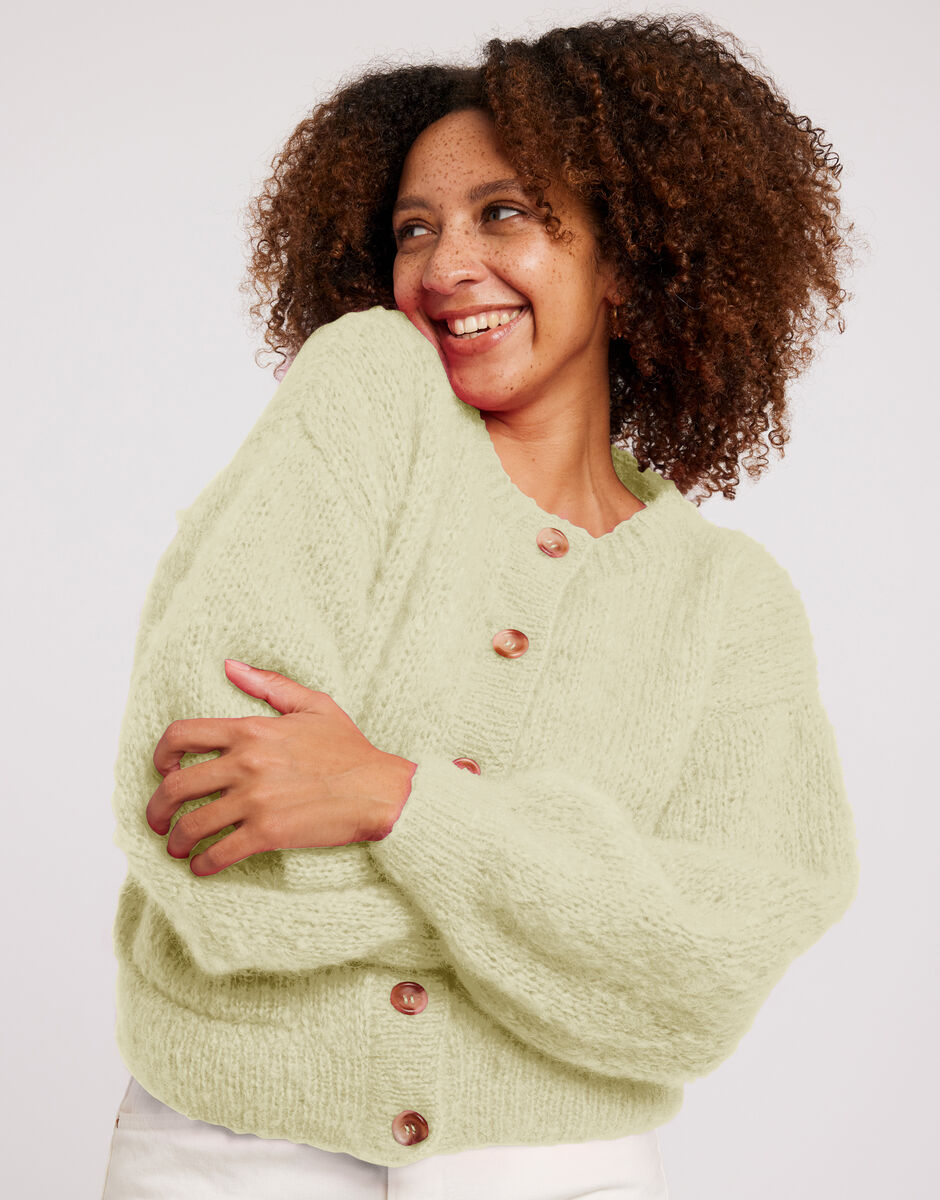Siobhan Cardigan Lime Sherbet