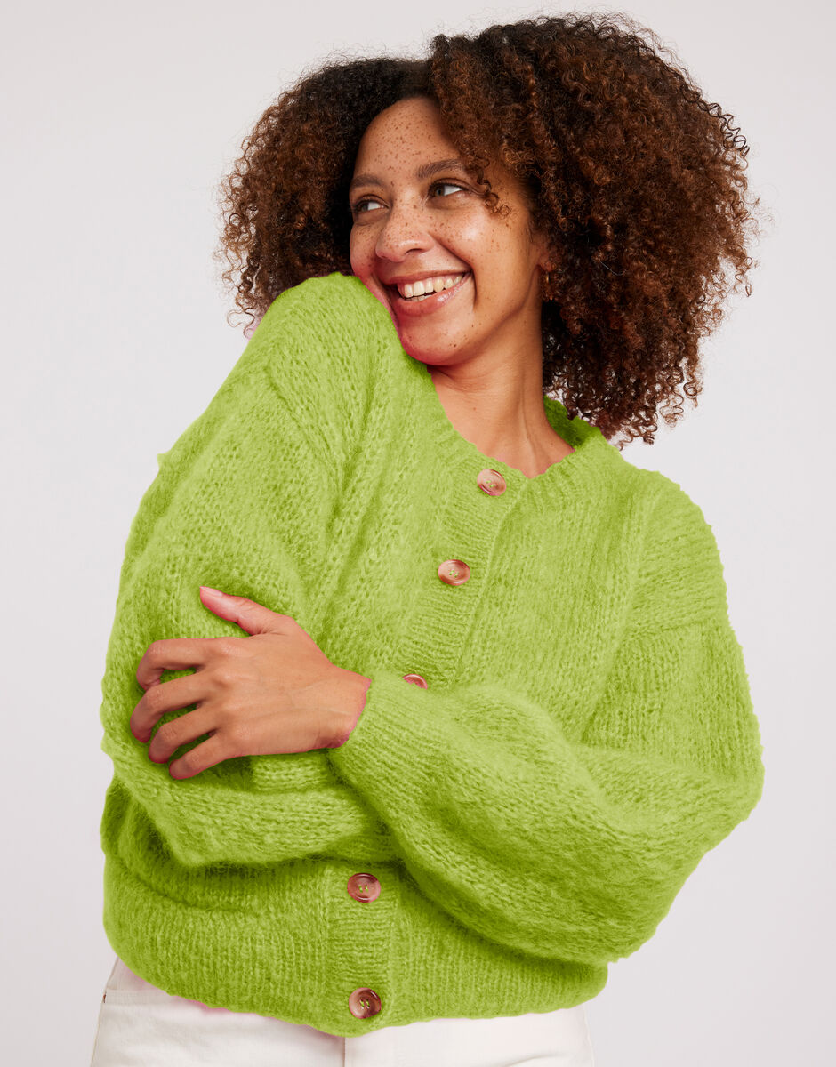 Siobhan Cardigan Candy Apple Green